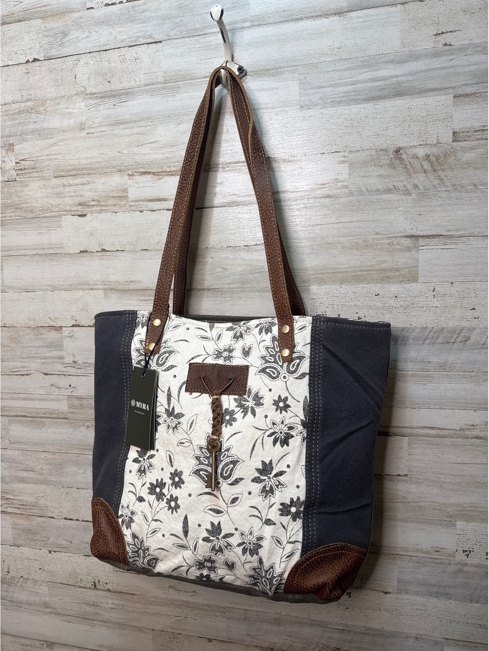 Myra Bag Abstract Key Tote Bag S-1456 - Picture 3 of 9